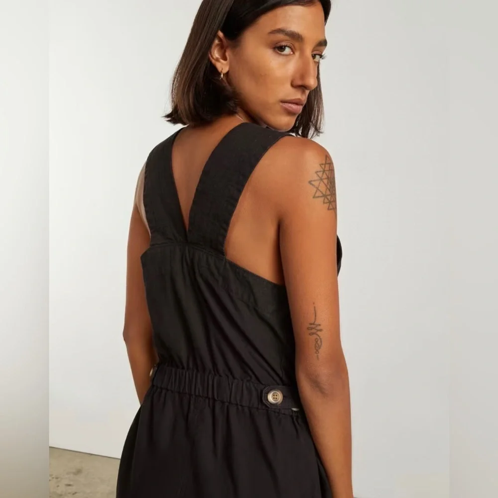 NWT Everlane The Fatigue Apron Jumpsuit Black